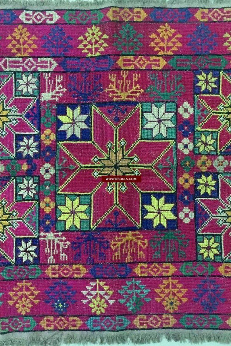 1062 SOLD Rare Vintage Pathan Embroidery-WOVENSOULS-Antique-Vintage-Textiles-Art-Decor