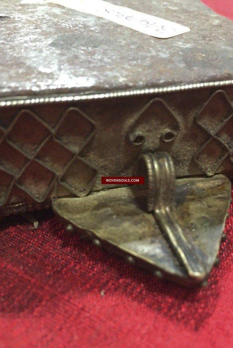 1063 Old Himalayan Turquoise Encrusted Ghau-WOVENSOULS-Antique-Vintage-Textiles-Art-Decor
