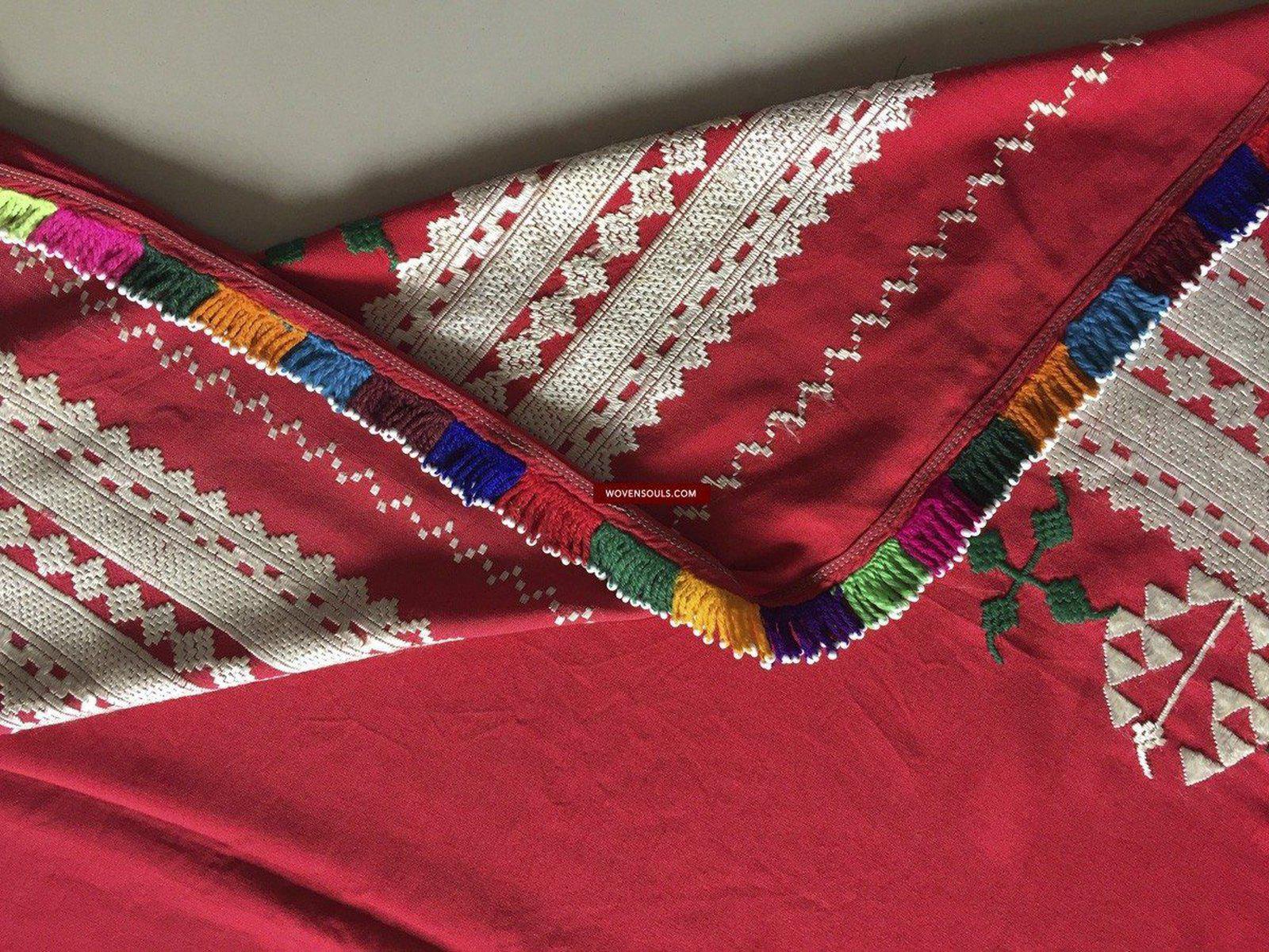 1070 Vintage Double Sided Palindrome Embroidery - Ceremonial Textile of Afghan Shia Community-WOVENSOULS-Antique-Vintage-Textiles-Art-Decor