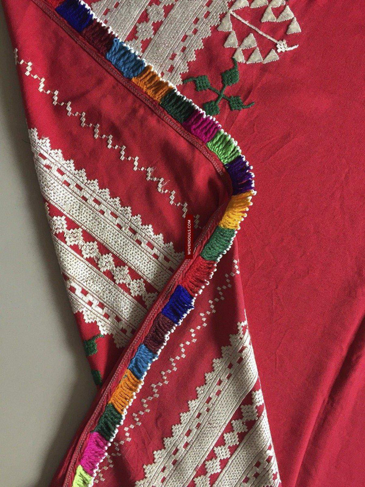 1070 Vintage Double Sided Palindrome Embroidery - Ceremonial Textile of Afghan Shia Community-WOVENSOULS-Antique-Vintage-Textiles-Art-Decor