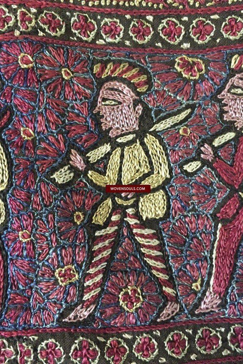 1072 SOLD - Old Figurative Kashmir Amli Pashmina Shawl-WOVENSOULS-Antique-Vintage-Textiles-Art-Decor