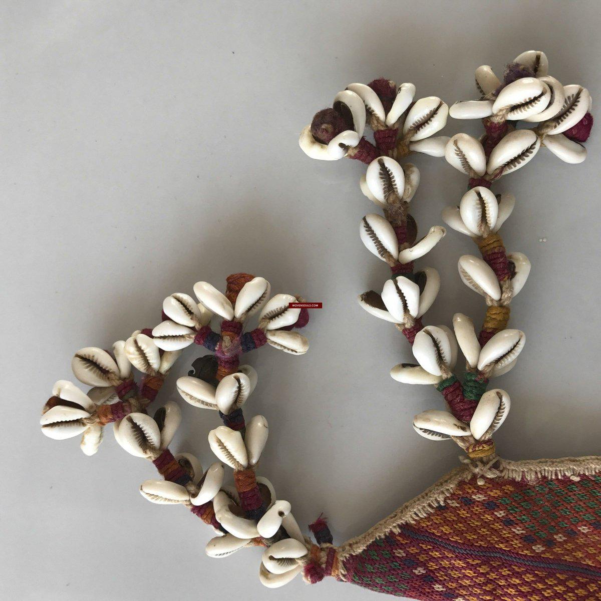 1081 Vintage Banjara Textile - Animal Bullock Horn Cover-WOVENSOULS-Antique-Vintage-Textiles-Art-Decor