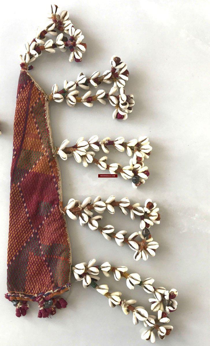 1081 Vintage Banjara Textile - Animal Bullock Horn Cover-WOVENSOULS-Antique-Vintage-Textiles-Art-Decor