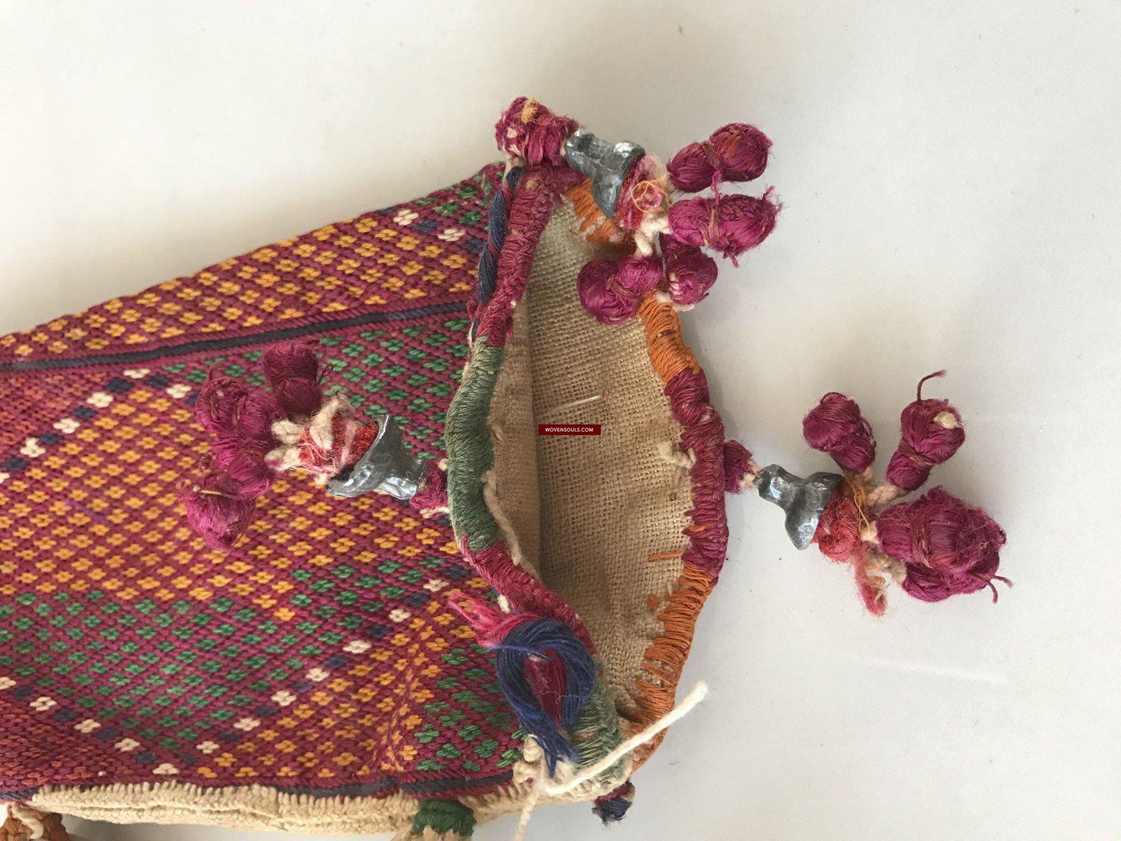 1081 Vintage Banjara Textile - Animal Bullock Horn Cover-WOVENSOULS-Antique-Vintage-Textiles-Art-Decor