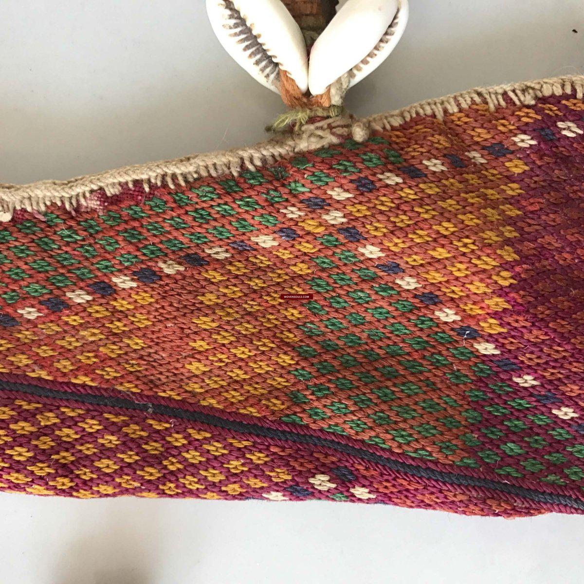 1081 Vintage Banjara Textile - Animal Bullock Horn Cover-WOVENSOULS-Antique-Vintage-Textiles-Art-Decor