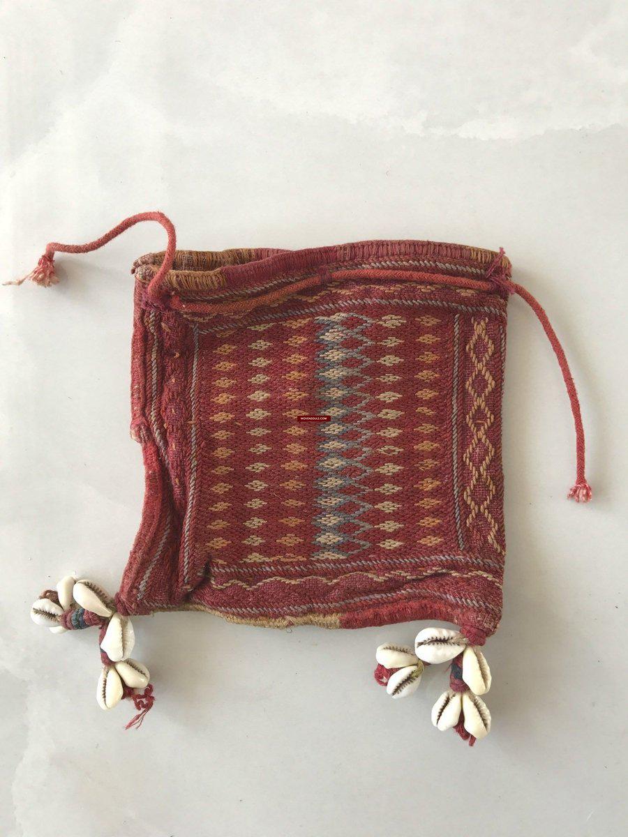 1082 SOLD Vintage Banjara Pouch for Betel Nut etc-WOVENSOULS-Antique-Vintage-Textiles-Art-Decor