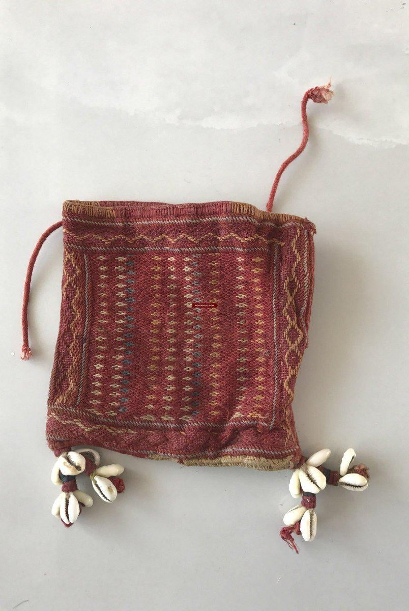 1082 SOLD Vintage Banjara Pouch for Betel Nut etc-WOVENSOULS-Antique-Vintage-Textiles-Art-Decor