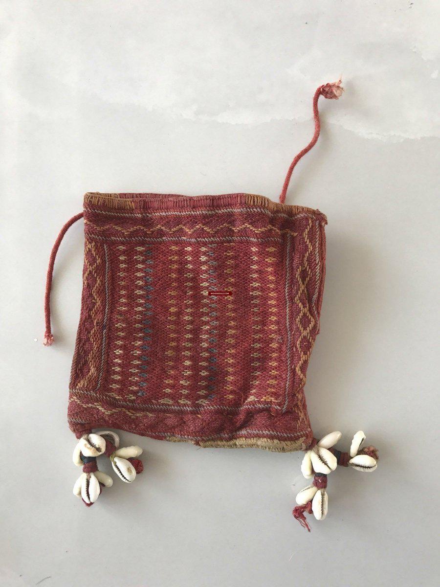 1082 SOLD Vintage Banjara Pouch for Betel Nut etc-WOVENSOULS-Antique-Vintage-Textiles-Art-Decor