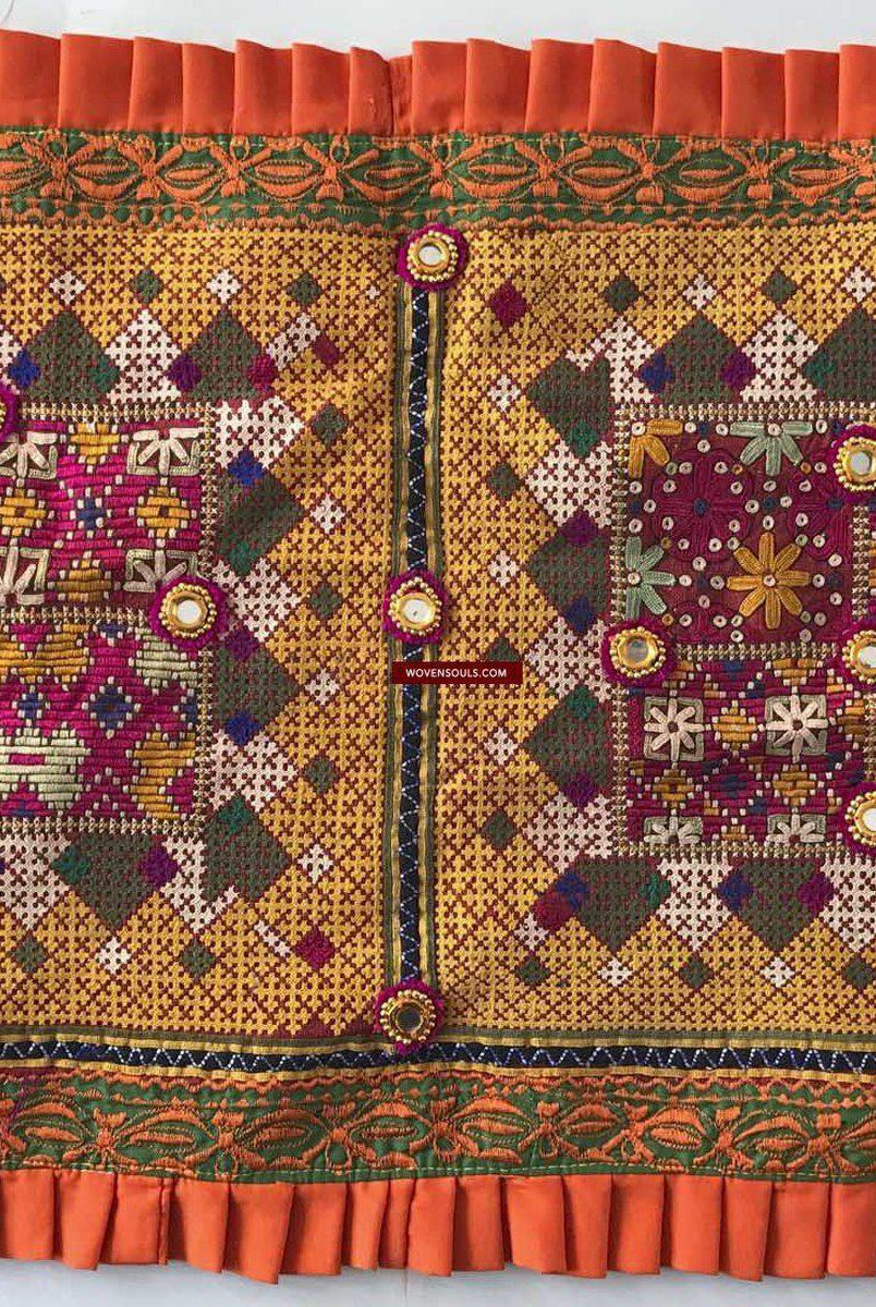 1084 Museum Quality Old Sindh Pillow Case - A-WOVENSOULS-Antique-Vintage-Textiles-Art-Decor