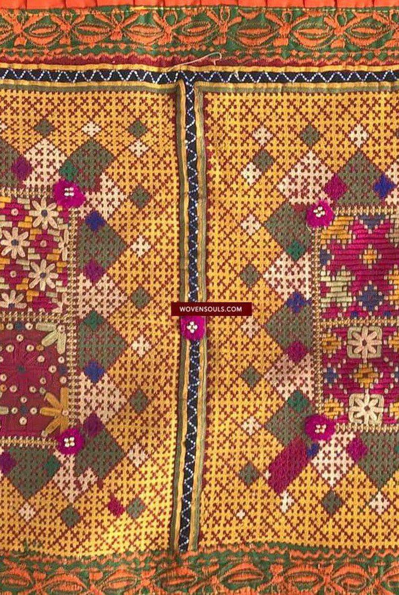 1085 Museum Quality Old Sindh Pillow Case - B-WOVENSOULS-Antique-Vintage-Textiles-Art-Decor