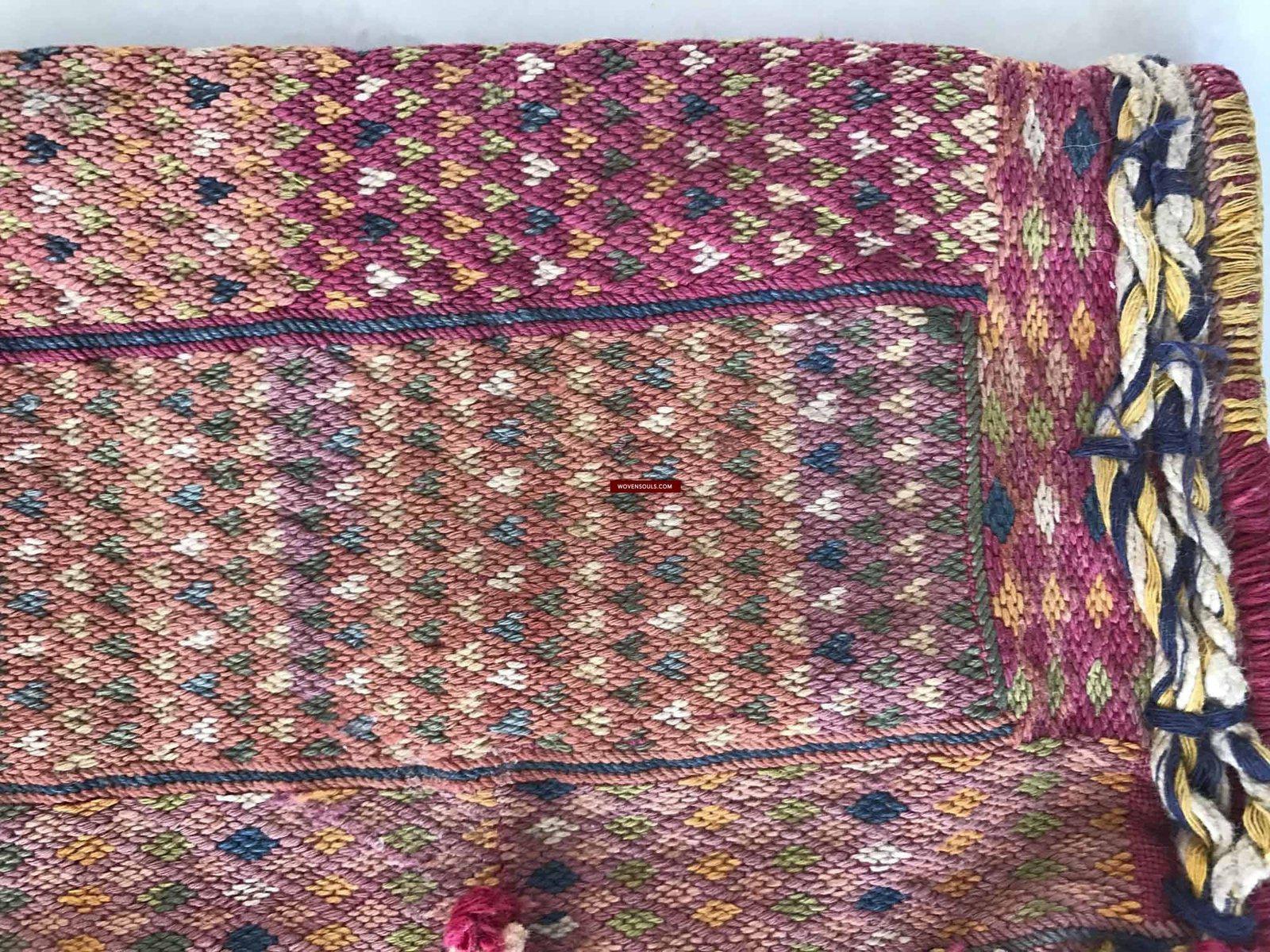 1086 Vintage Banjara Textile - ANimal Bullock Horn Cover - B-WOVENSOULS-Antique-Vintage-Textiles-Art-Decor