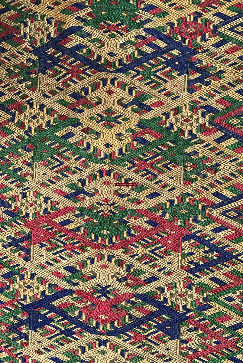 1094 Superfine Silk Ceremonial WeavingTextile Art from Laos-WOVENSOULS-Antique-Vintage-Textiles-Art-Decor