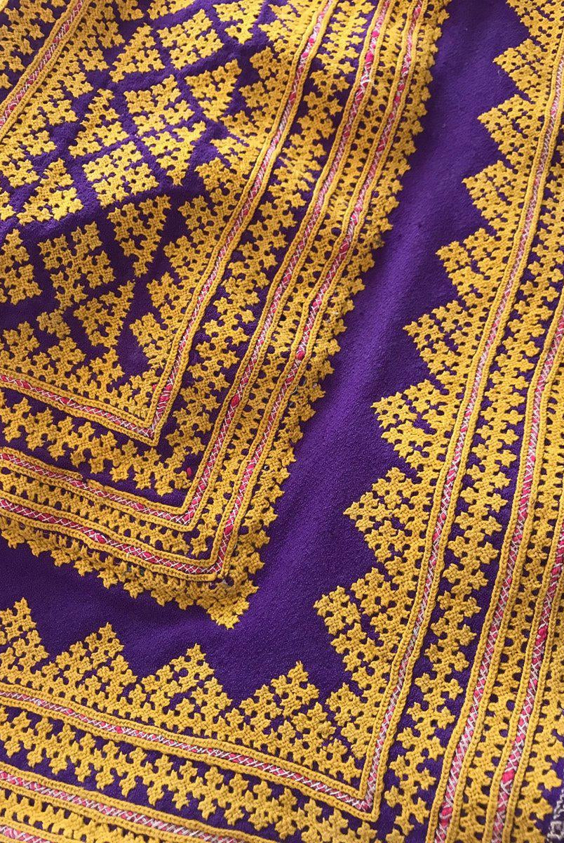 1103 SOLD Vintage Sindh Tunic Fragment with Superb Embroidery-WOVENSOULS-Antique-Vintage-Textiles-Art-Decor