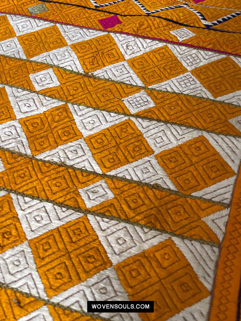 1105 Superb Barfi Bagh Phulkari-WOVENSOULS Antique Textiles & Art Gallery