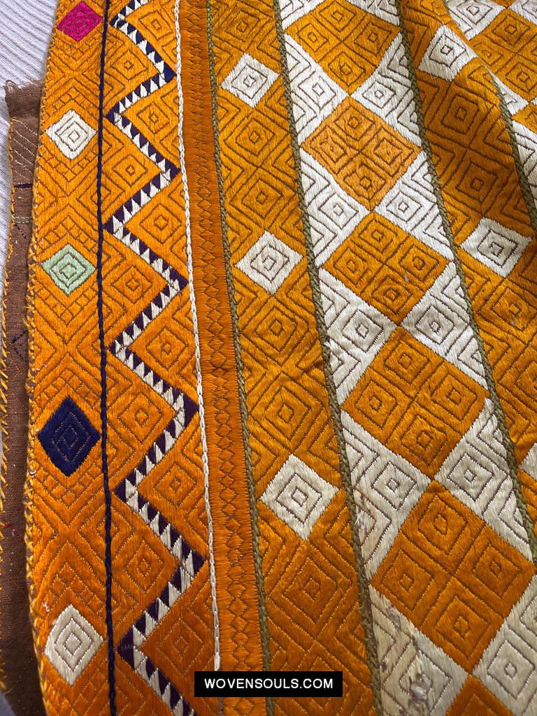 1105 Superb Barfi Bagh Phulkari-WOVENSOULS Antique Textiles & Art Gallery