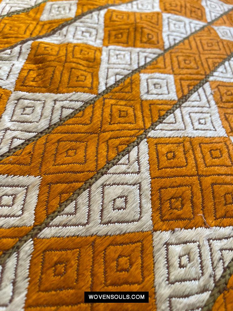 1105 Superb Barfi Bagh Phulkari-WOVENSOULS Antique Textiles & Art Gallery