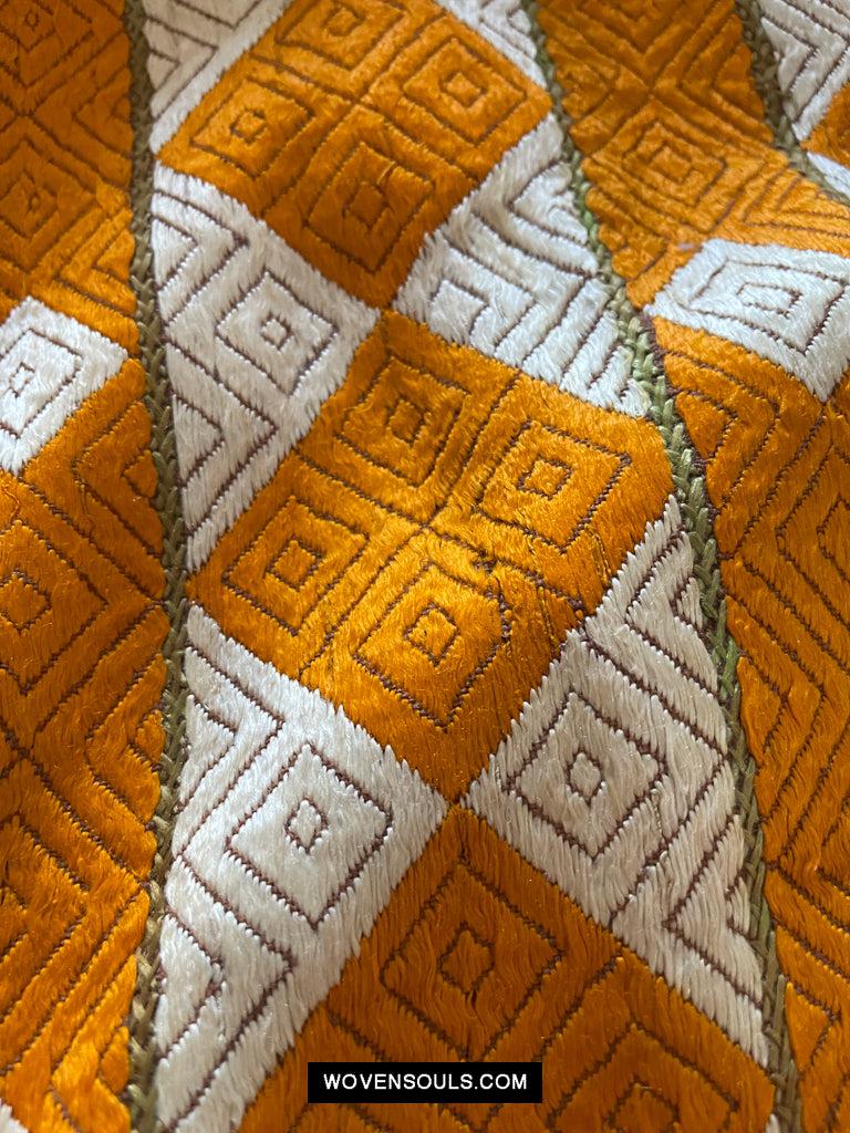 1105 Superb Barfi Bagh Phulkari-WOVENSOULS Antique Textiles & Art Gallery