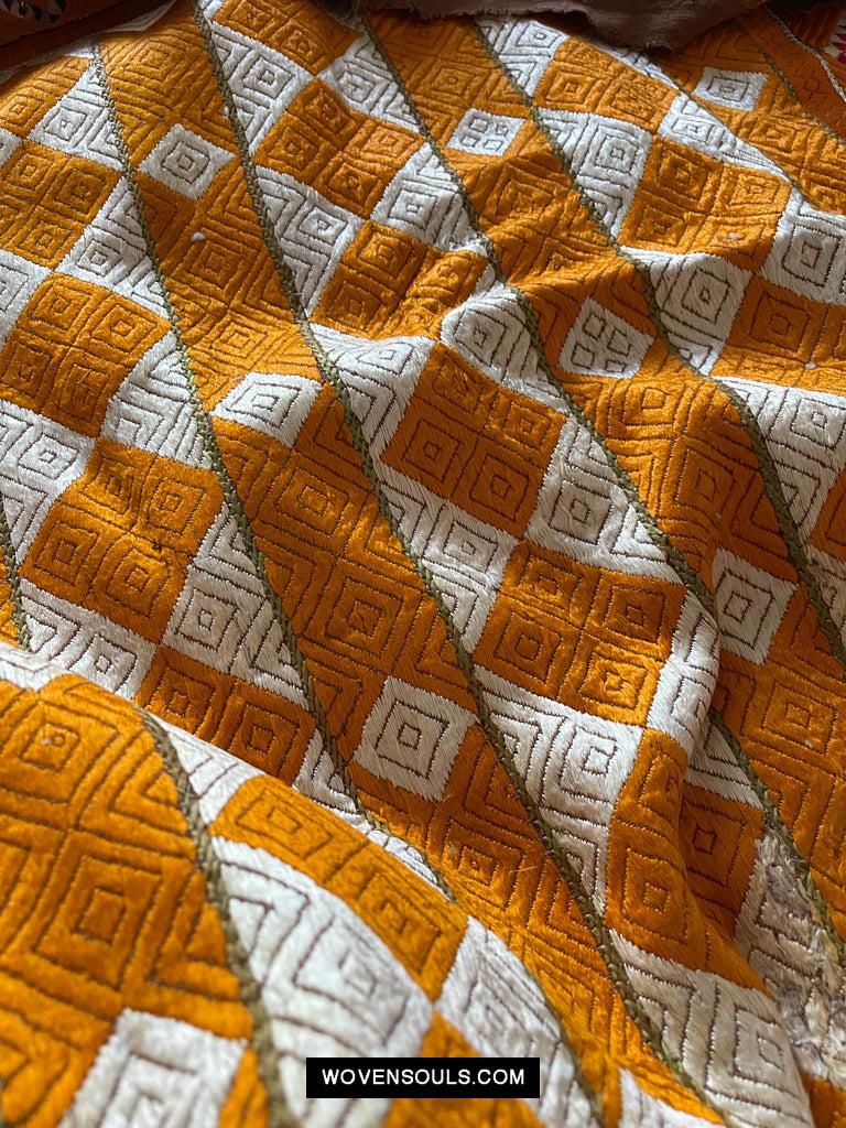 1105 Superb Barfi Bagh Phulkari-WOVENSOULS Antique Textiles & Art Gallery