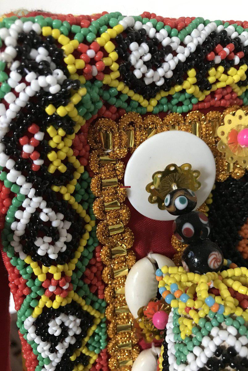1106 SOLD - Elaborate Beaded Dayak Baby Carrier from Borneo-WOVENSOULS-Antique-Vintage-Textiles-Art-Decor