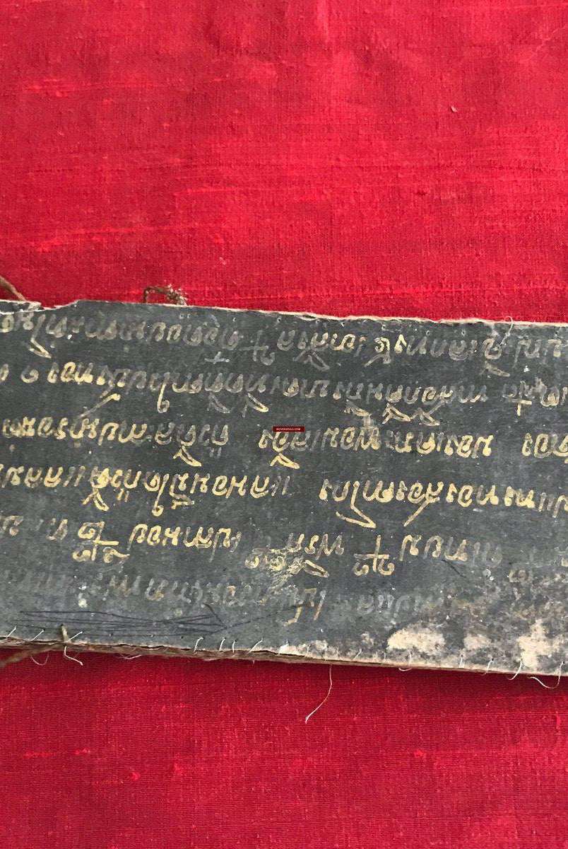 1119 LONG Antique Thai Pali Manuscript on Herbal Traditional Medicine - SOLD-WOVENSOULS-Antique-Vintage-Textiles-Art-Decor