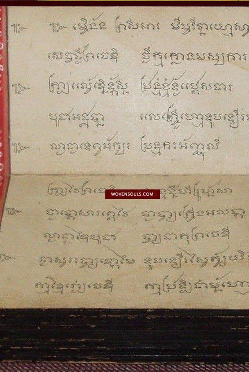 1127 Antique Phra Malai Thai Buddhist Scroll Manuscript-WOVENSOULS-Antique-Vintage-Textiles-Art-Decor