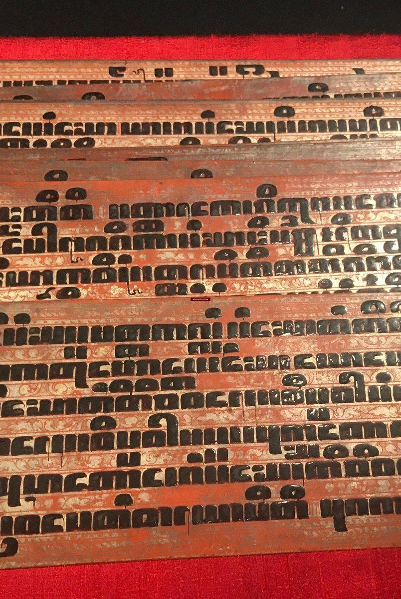 1128 Antique Silver Burmese Manuscript Kammavaca - 1700s-WOVENSOULS-Antique-Vintage-Textiles-Art-Decor