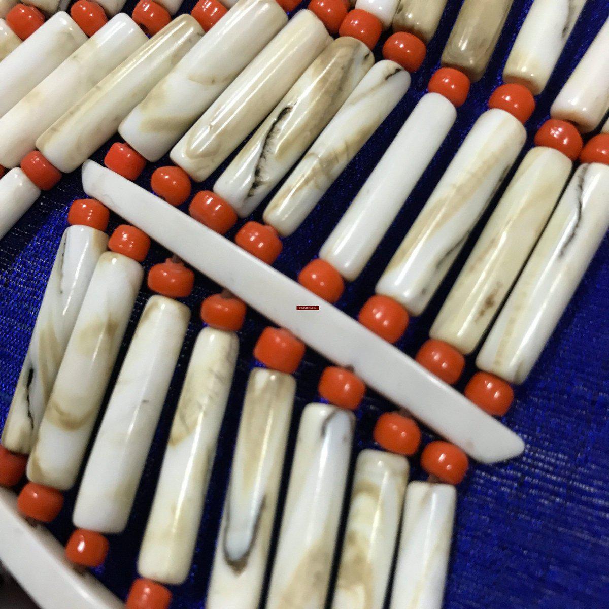 1130 Vintage Naga Tribal Bead Necklace-WOVENSOULS-Antique-Vintage-Textiles-Art-Decor