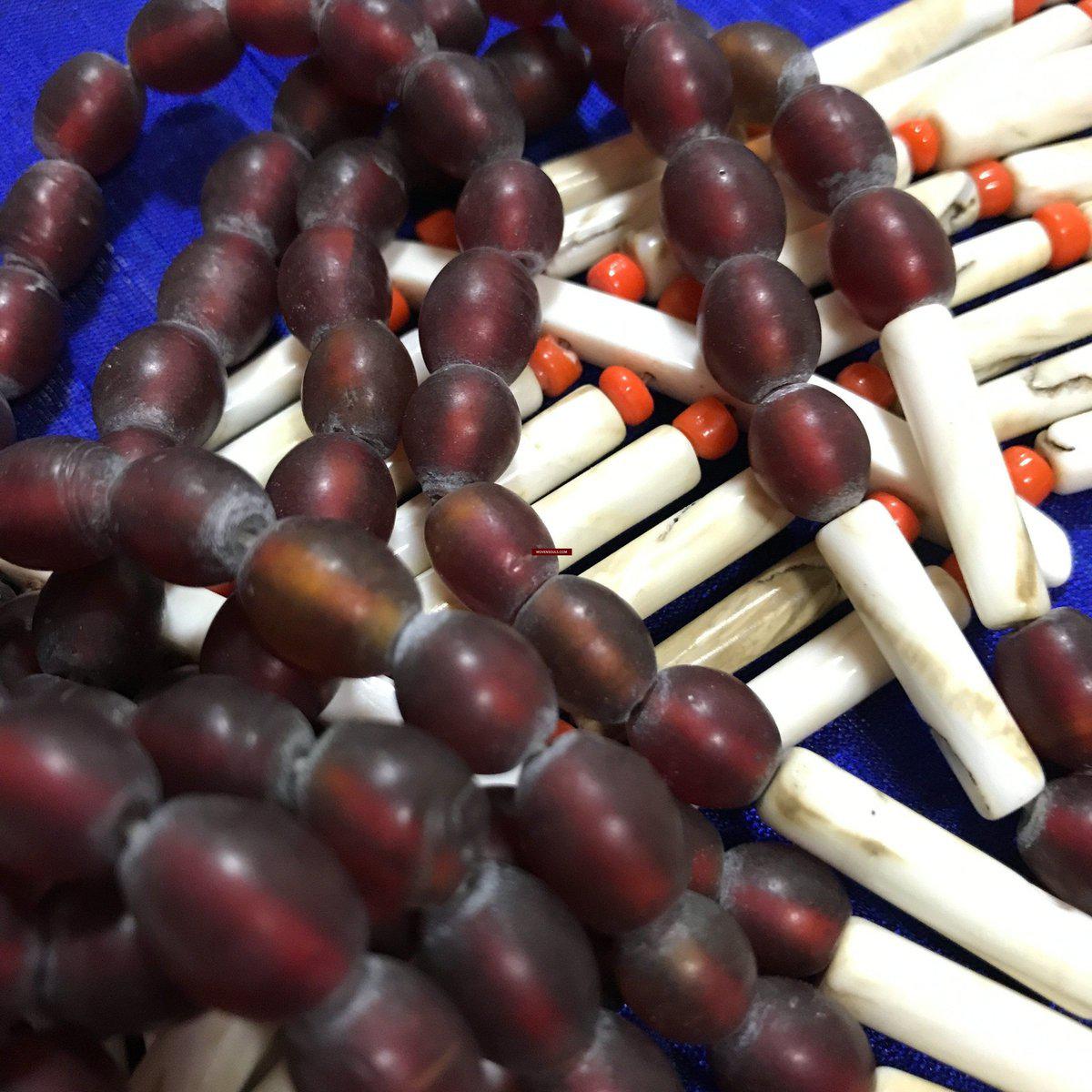 1130 Vintage Naga Tribal Bead Necklace-WOVENSOULS-Antique-Vintage-Textiles-Art-Decor