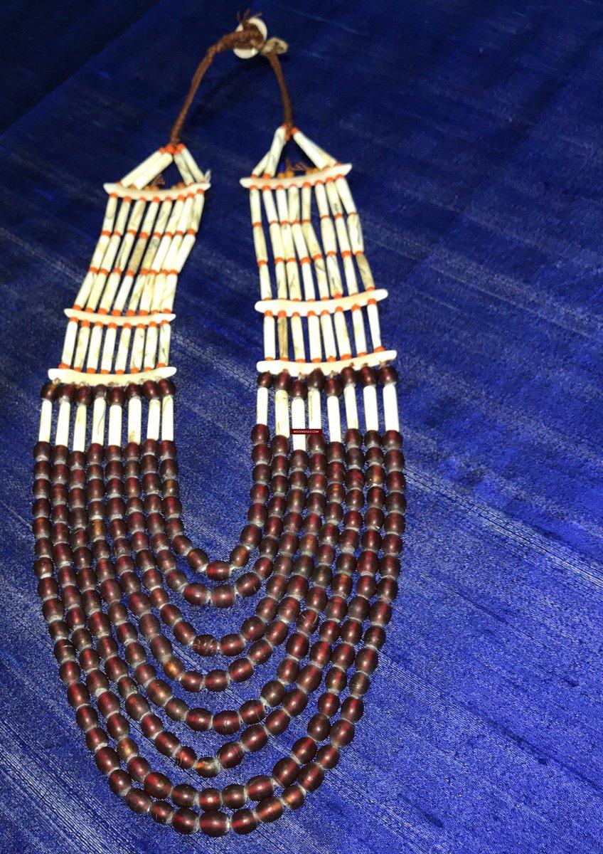 1130 Vintage Naga Tribal Bead Necklace-WOVENSOULS-Antique-Vintage-Textiles-Art-Decor
