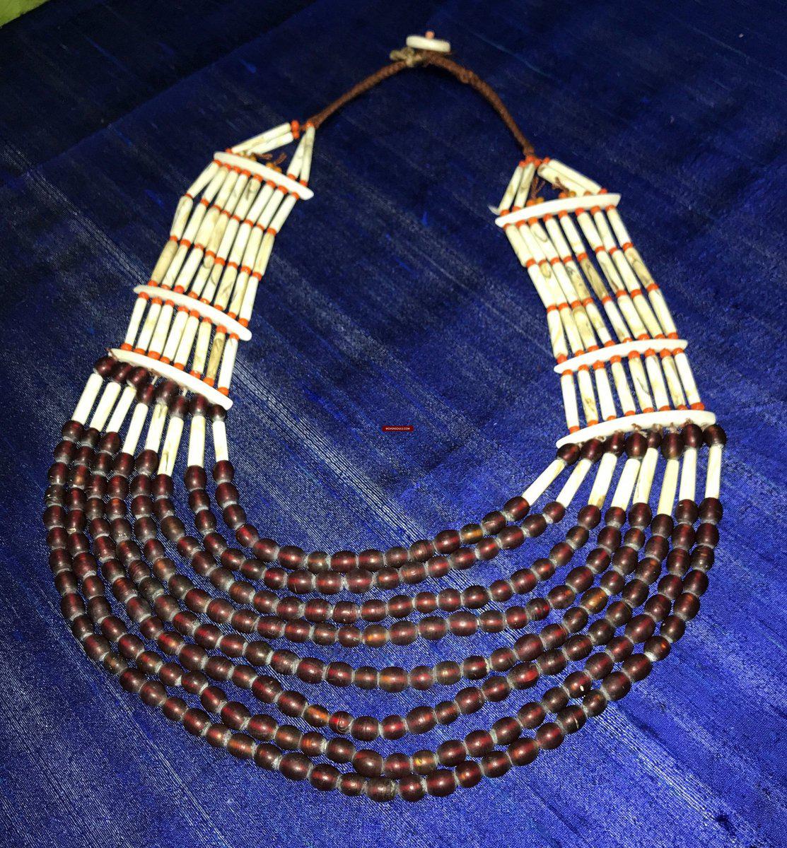 1130 Vintage Naga Tribal Bead Necklace-WOVENSOULS-Antique-Vintage-Textiles-Art-Decor