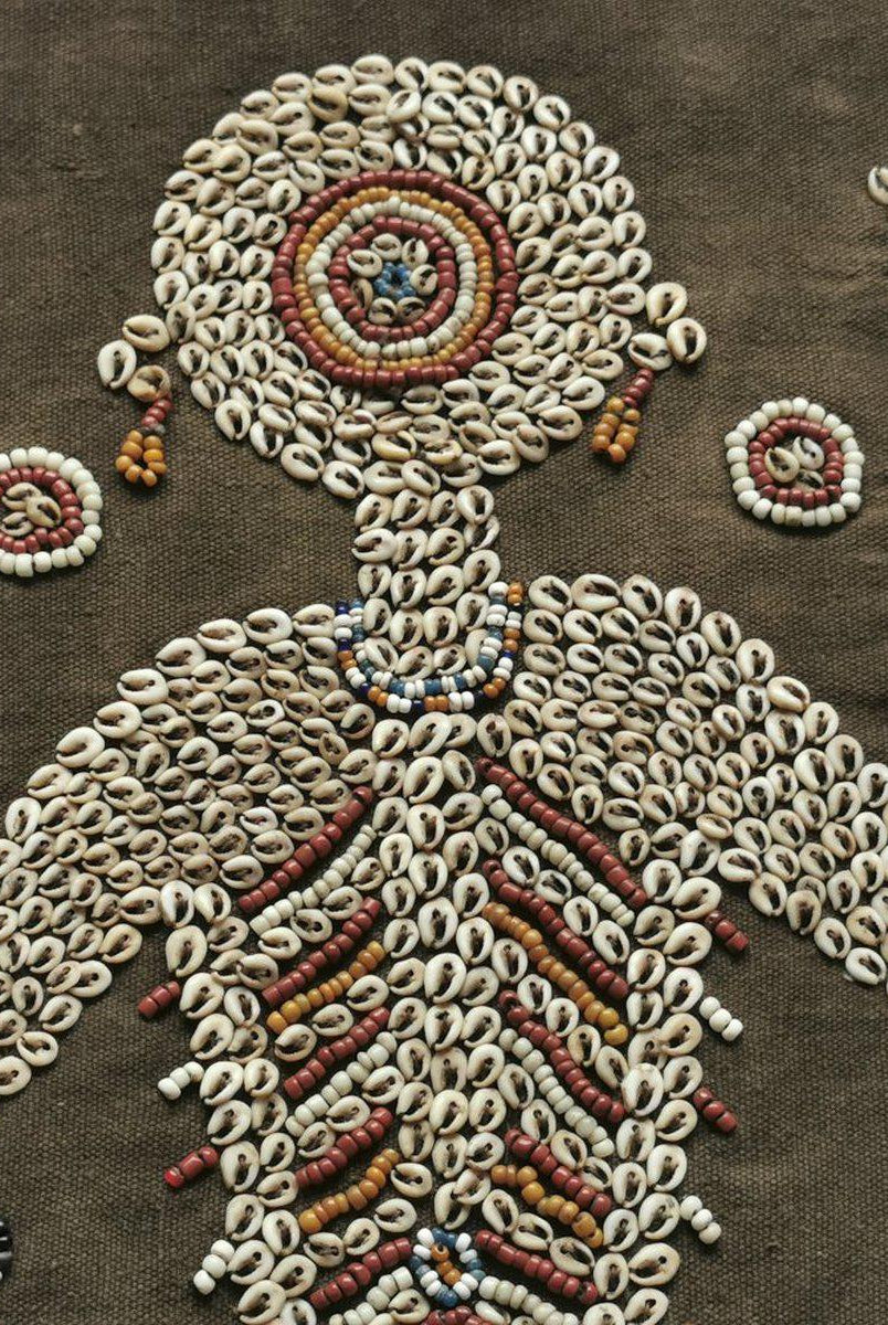 1144 Superb Old Sumba Ceremonial Weaving with Shells & Beads Lau Wuti Kau-WOVENSOULS-Antique-Vintage-Textiles-Art-Decor