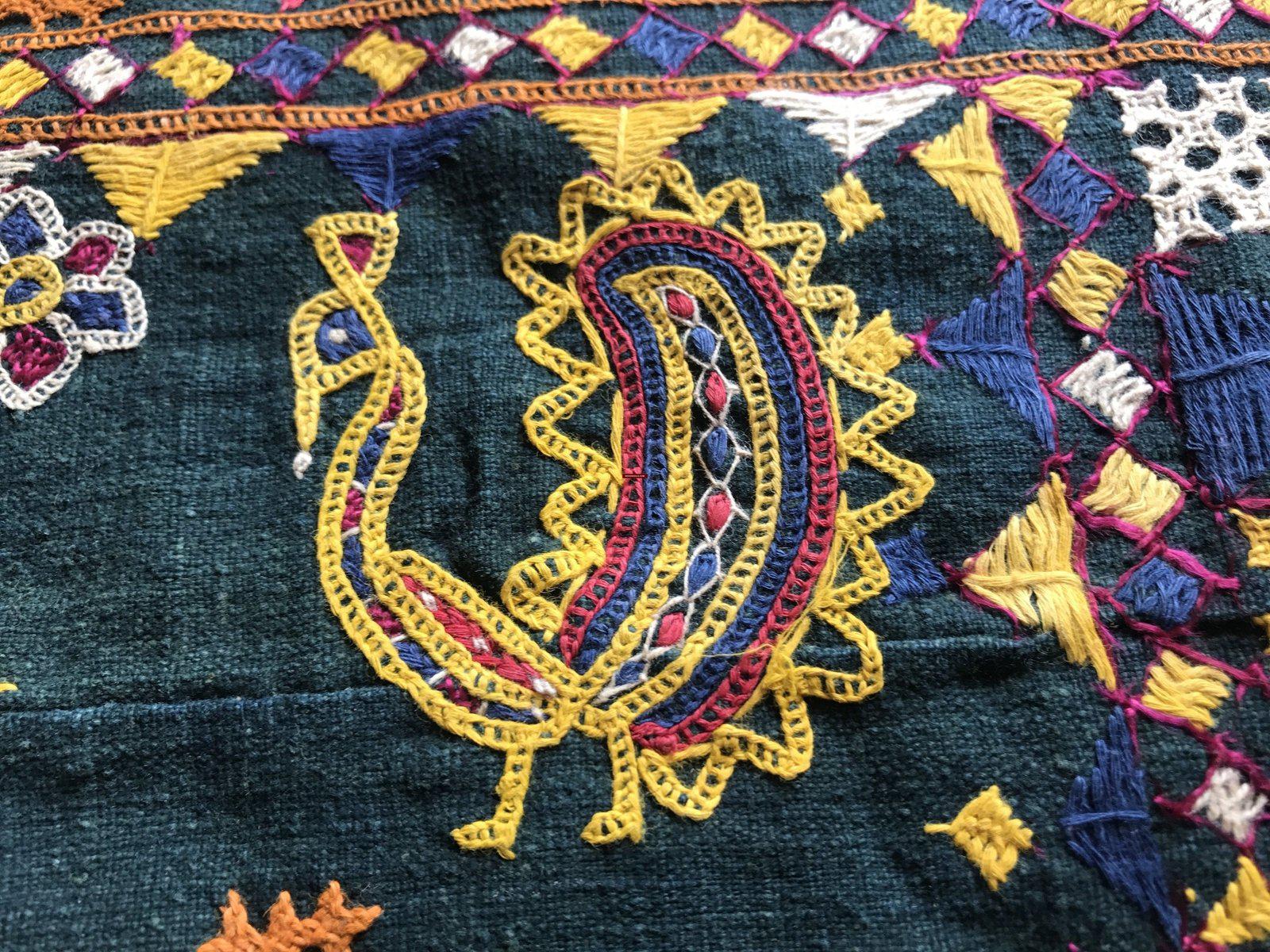 1172 Vintage Ghodiyu Cradle Cloth Embroidery Indian Textile Art-WOVENSOULS-Antique-Vintage-Textiles-Art-Decor
