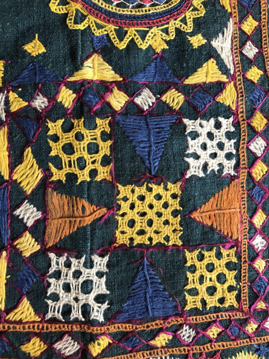 1172 Vintage Ghodiyu Cradle Cloth Embroidery Indian Textile Art-WOVENSOULS-Antique-Vintage-Textiles-Art-Decor