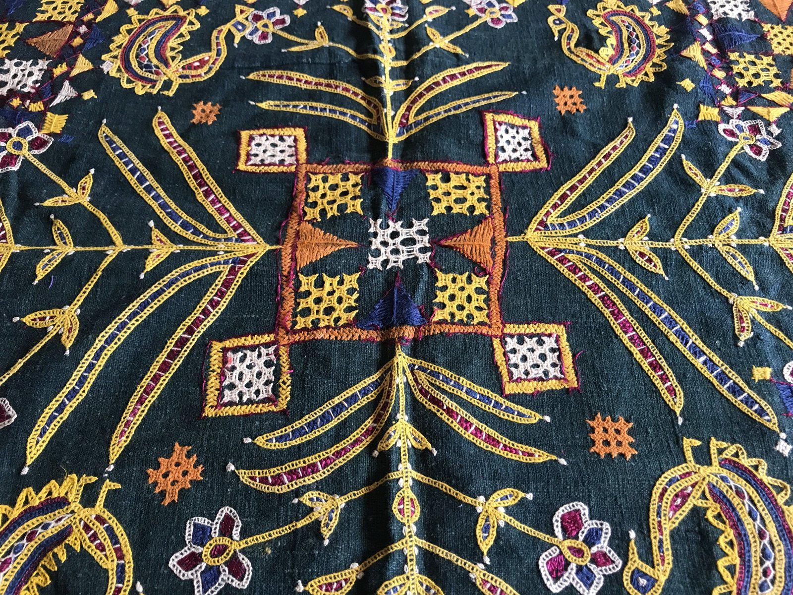 1172 Vintage Ghodiyu Cradle Cloth Embroidery Indian Textile Art-WOVENSOULS-Antique-Vintage-Textiles-Art-Decor