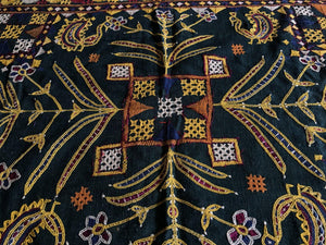 1172 Vintage Ghodiyu Cradle Cloth Embroidery Indian Textile Art-WOVENSOULS-Antique-Vintage-Textiles-Art-Decor