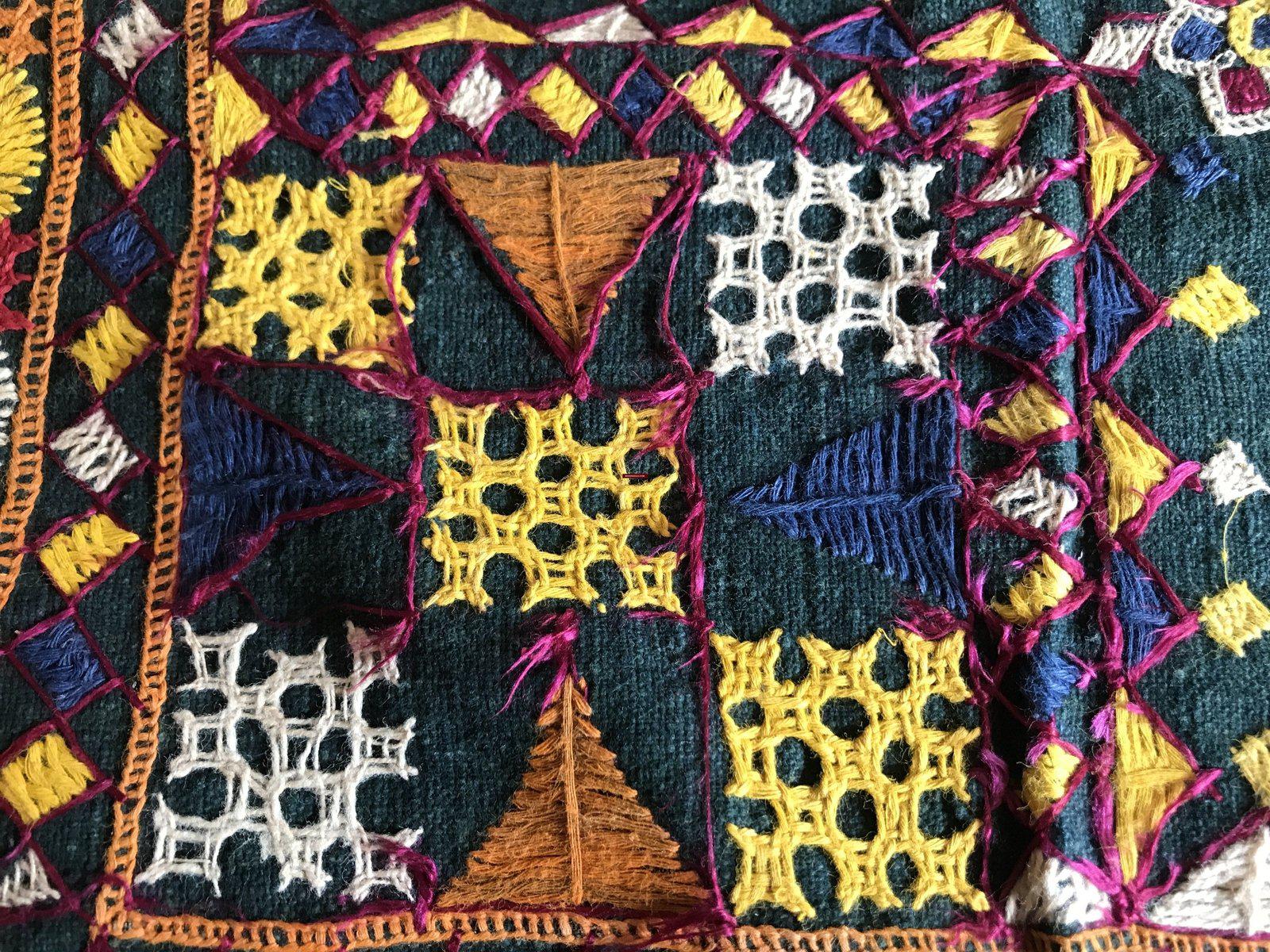 1172 Vintage Ghodiyu Cradle Cloth Embroidery Indian Textile Art-WOVENSOULS-Antique-Vintage-Textiles-Art-Decor