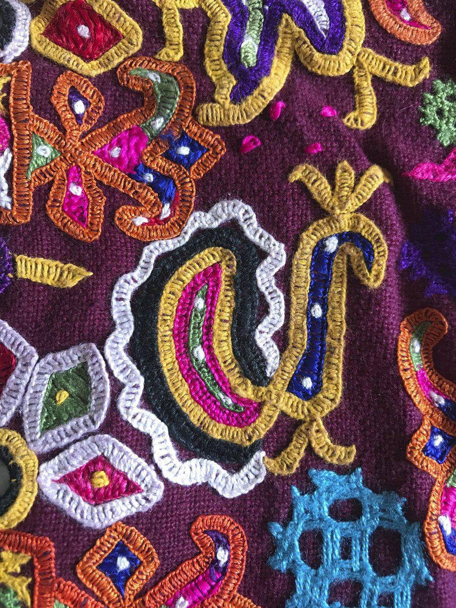 1173 Vintage Ghodiyu Cradle Cloth Embroidery Indian Textile Art-WOVENSOULS-Antique-Vintage-Textiles-Art-Decor