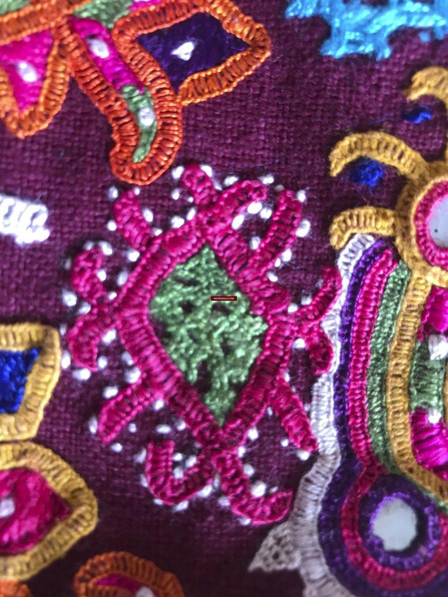 1173 Vintage Ghodiyu Cradle Cloth Embroidery Indian Textile Art-WOVENSOULS-Antique-Vintage-Textiles-Art-Decor