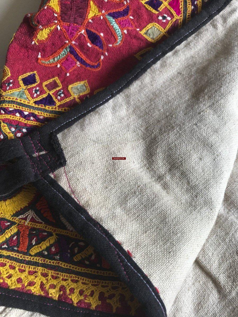 1174 Vintage Ghodiyu Cradle Cloth Embroidery Indian Textile Art-WOVENSOULS-Antique-Vintage-Textiles-Art-Decor