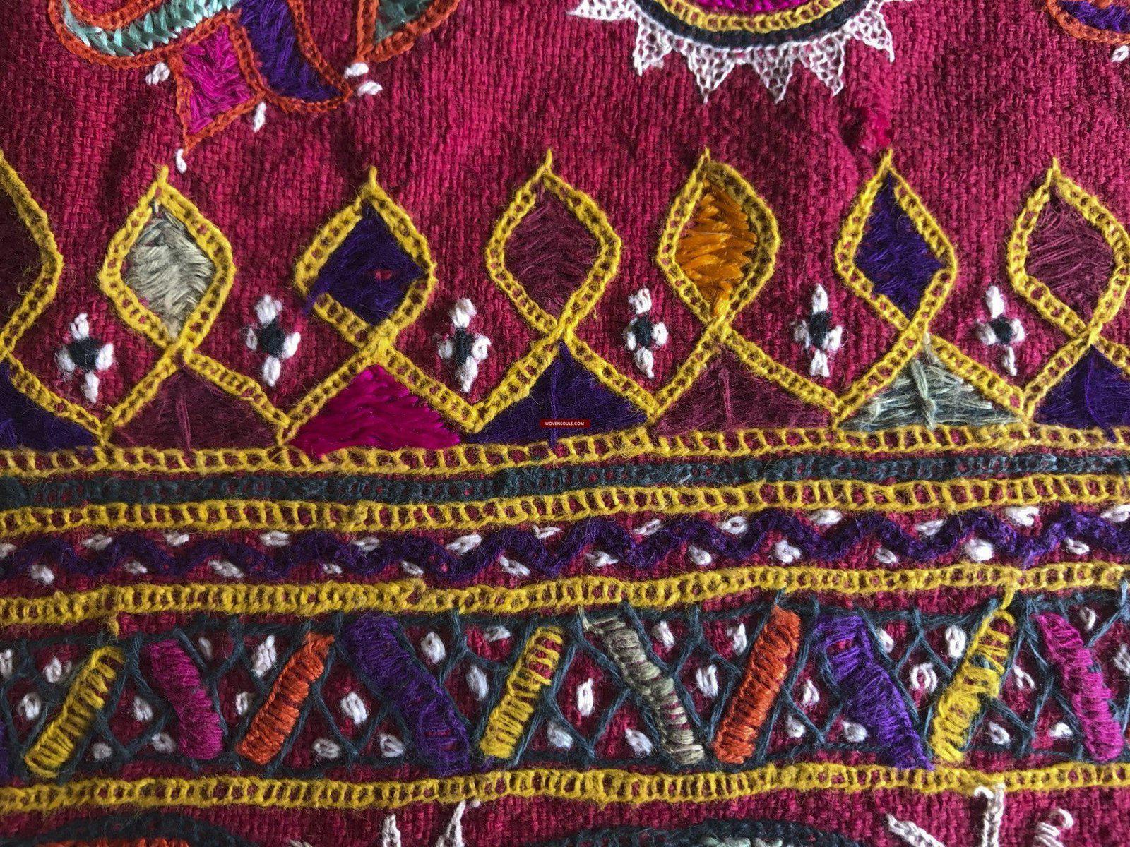 1174 Vintage Ghodiyu Cradle Cloth Embroidery Indian Textile Art-WOVENSOULS-Antique-Vintage-Textiles-Art-Decor