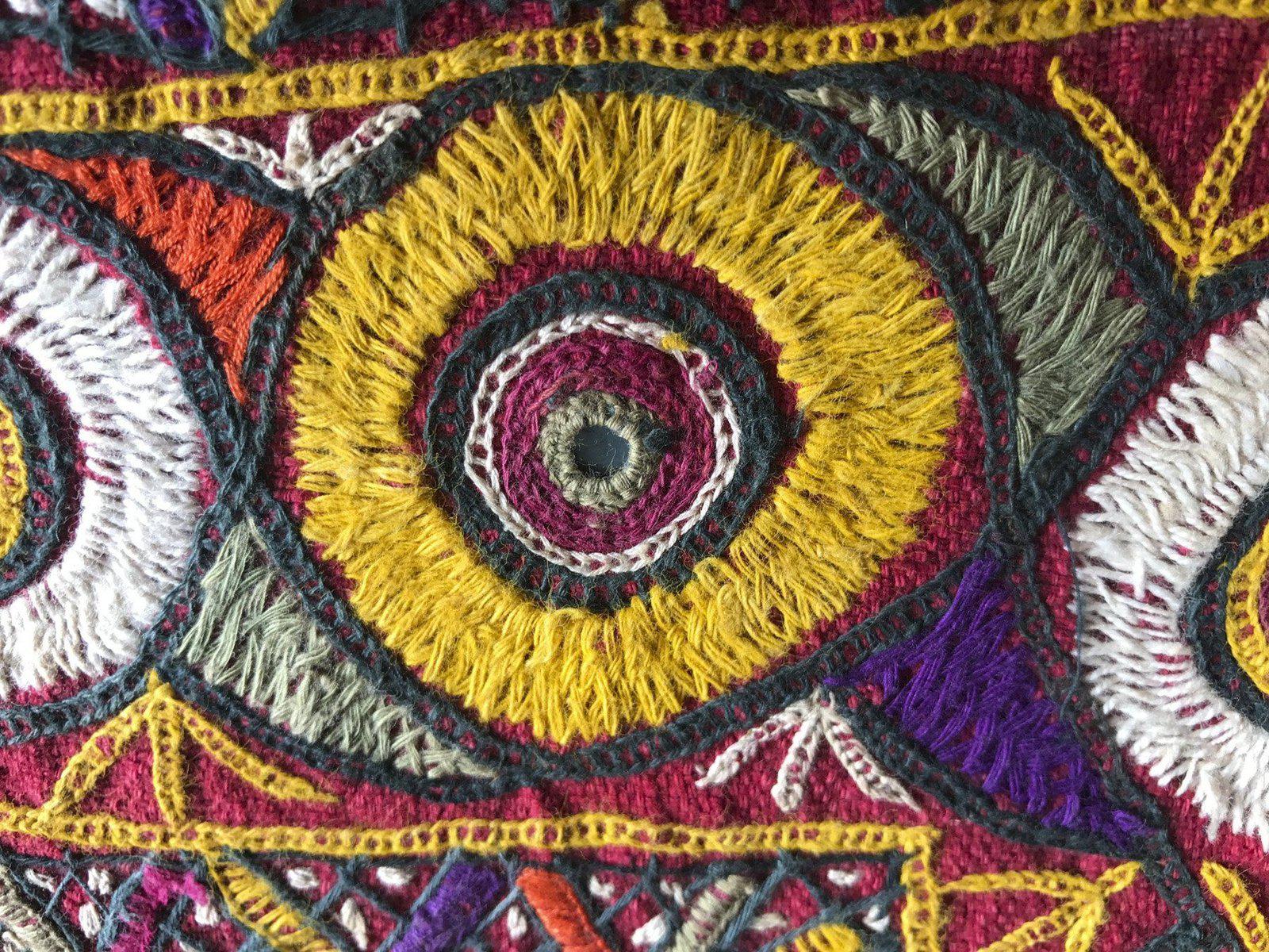 1174 Vintage Ghodiyu Cradle Cloth Embroidery Indian Textile Art-WOVENSOULS-Antique-Vintage-Textiles-Art-Decor