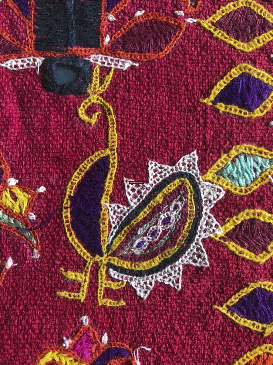 1174 Vintage Ghodiyu Cradle Cloth Embroidery Indian Textile Art-WOVENSOULS-Antique-Vintage-Textiles-Art-Decor
