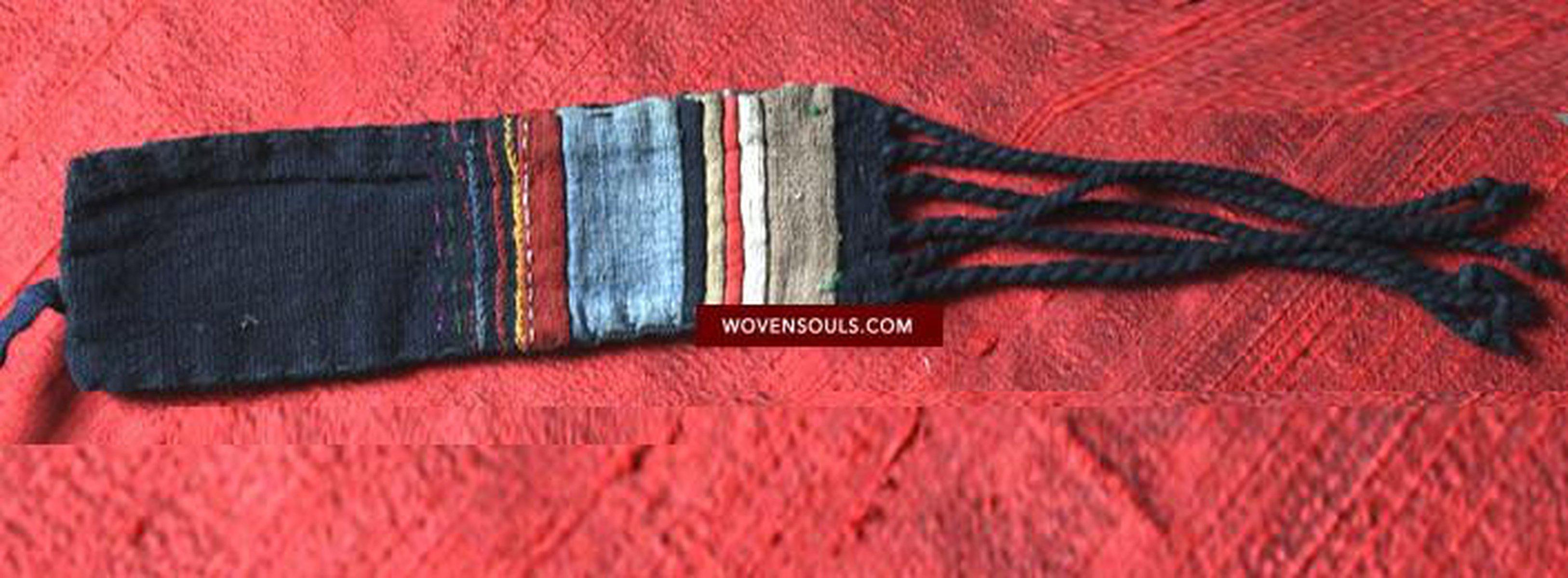 119 Vintage Akha Hilltribe Textile Ornament-WOVENSOULS-Antique-Vintage-Textiles-Art-Decor