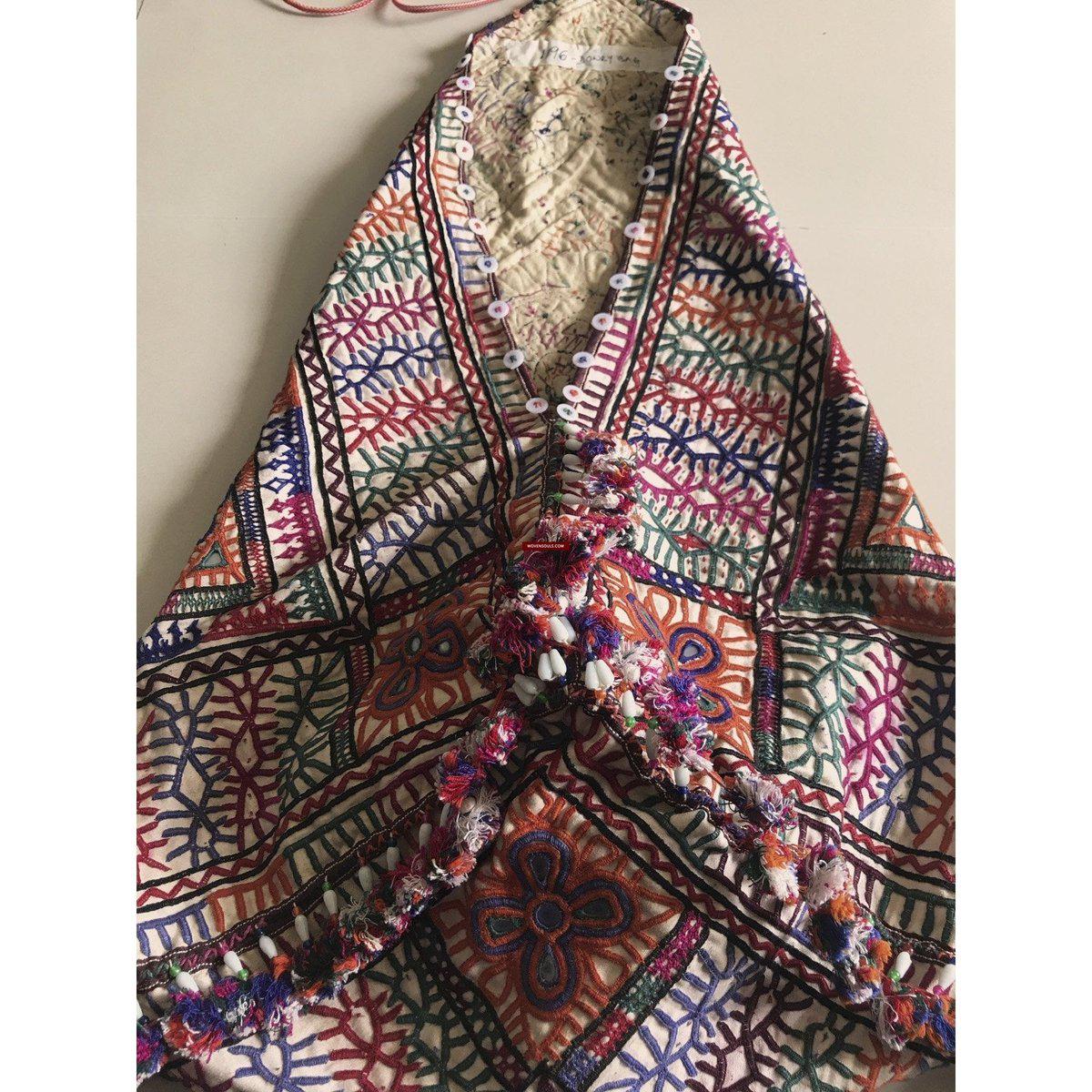 1196 Vintage Tribal Dowry Bag Embroidery Textile-WOVENSOULS-Antique-Vintage-Textiles-Art-Decor