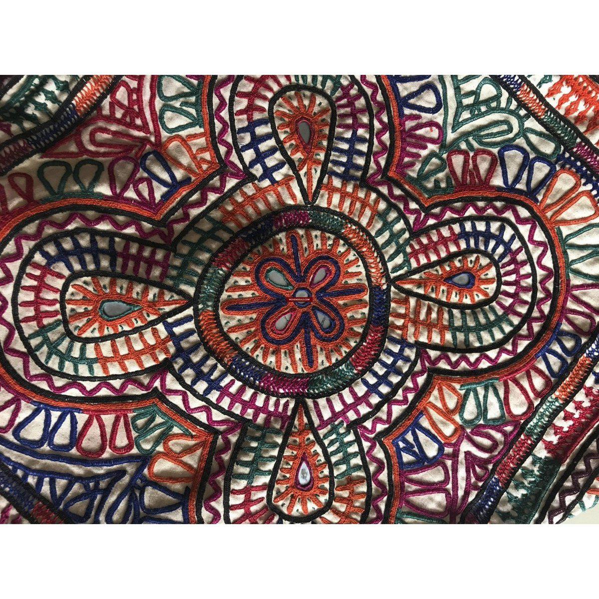 1196 Vintage Tribal Dowry Bag Embroidery Textile-WOVENSOULS-Antique-Vintage-Textiles-Art-Decor