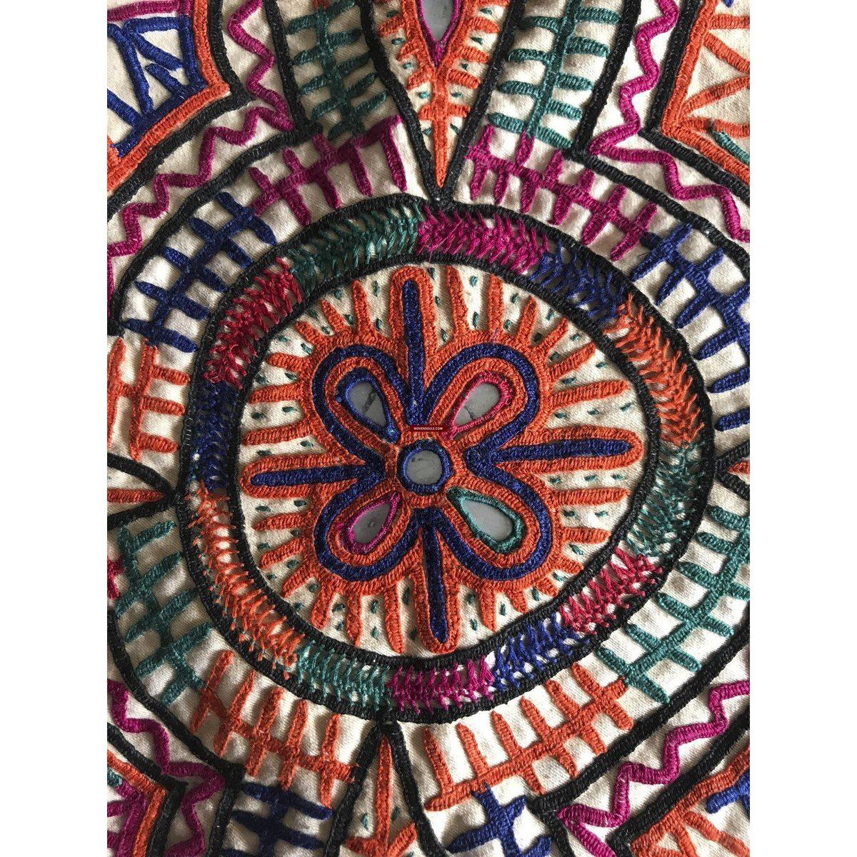 1196 Vintage Tribal Dowry Bag Embroidery Textile-WOVENSOULS-Antique-Vintage-Textiles-Art-Decor