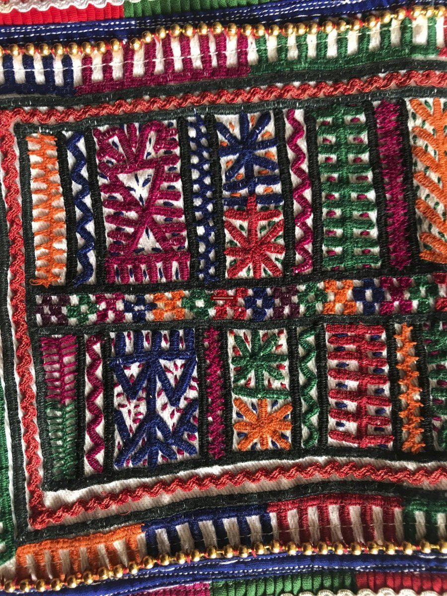 1198 Vintage Folding Purse with Embroidery from the Debariya Rabari community-WOVENSOULS-Antique-Vintage-Textiles-Art-Decor