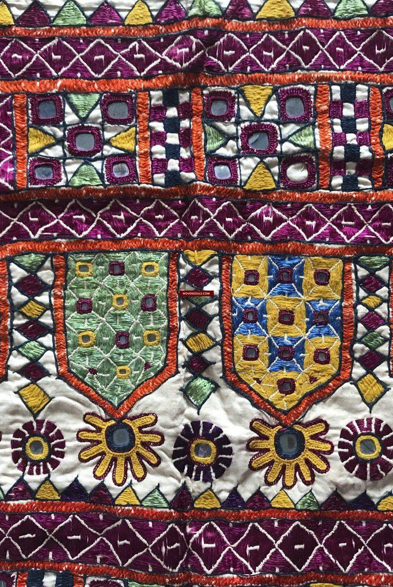 1200 Vintage Kutch Embroidery Home Decor from Gujarat-WOVENSOULS-Antique-Vintage-Textiles-Art-Decor
