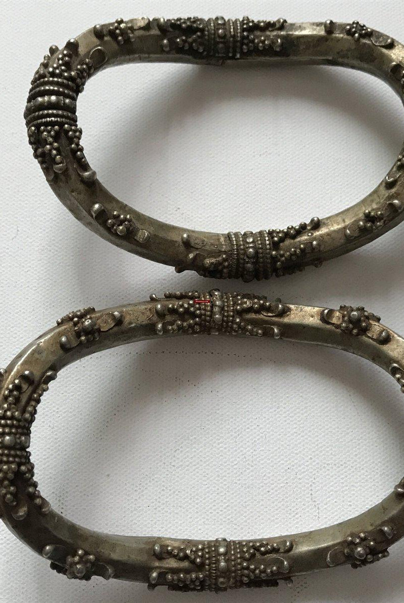 1207 Old Indian Tribal Cavigliera Ornamento Gioielli-WOVENSOULS-Arredamento artistico-tessile-vintage-antico