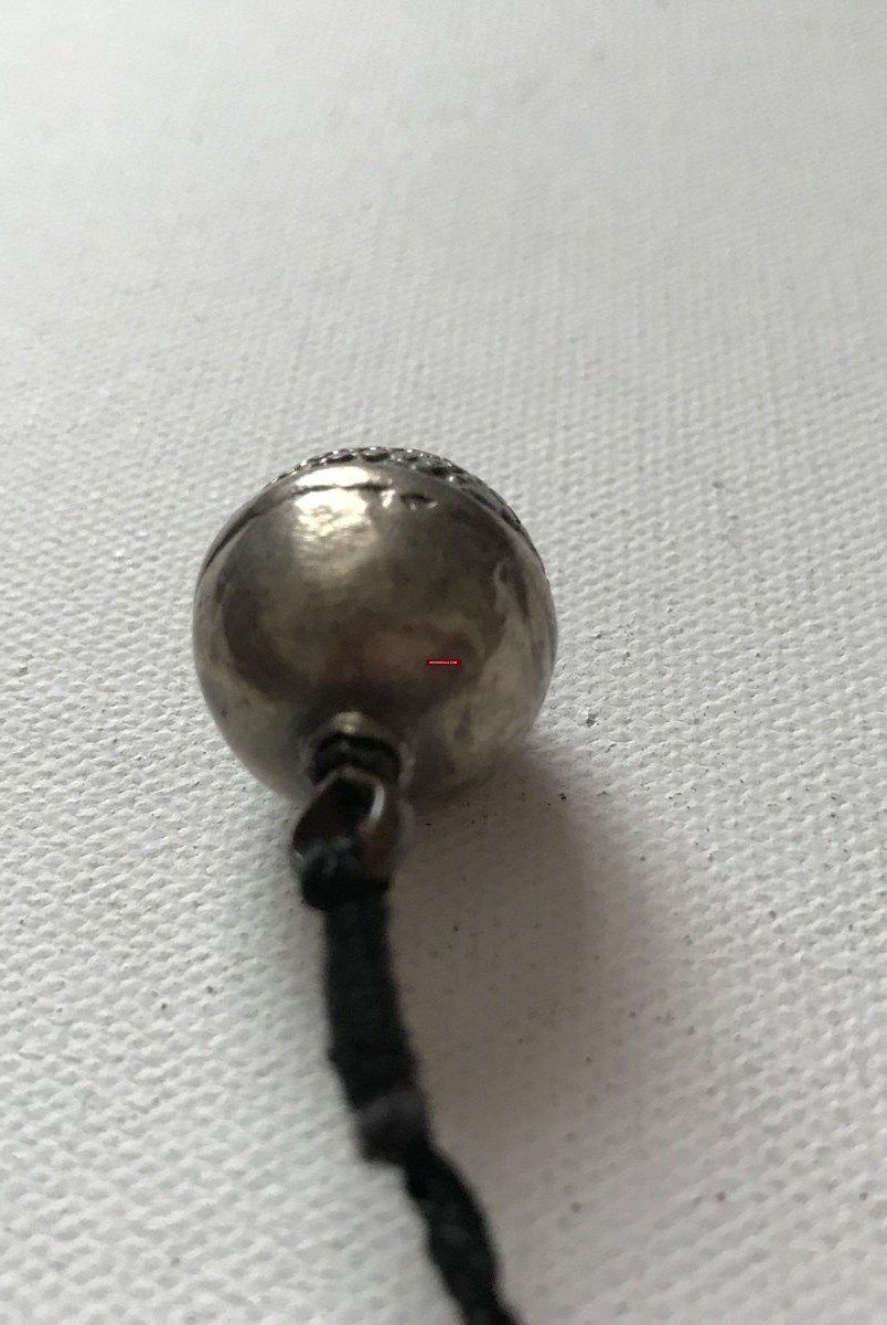 1209 - Silver Borlo Forehead Ornament Rajasthan-WOVENSOULS-Antique-Vintage-Textiles-Art-Decor